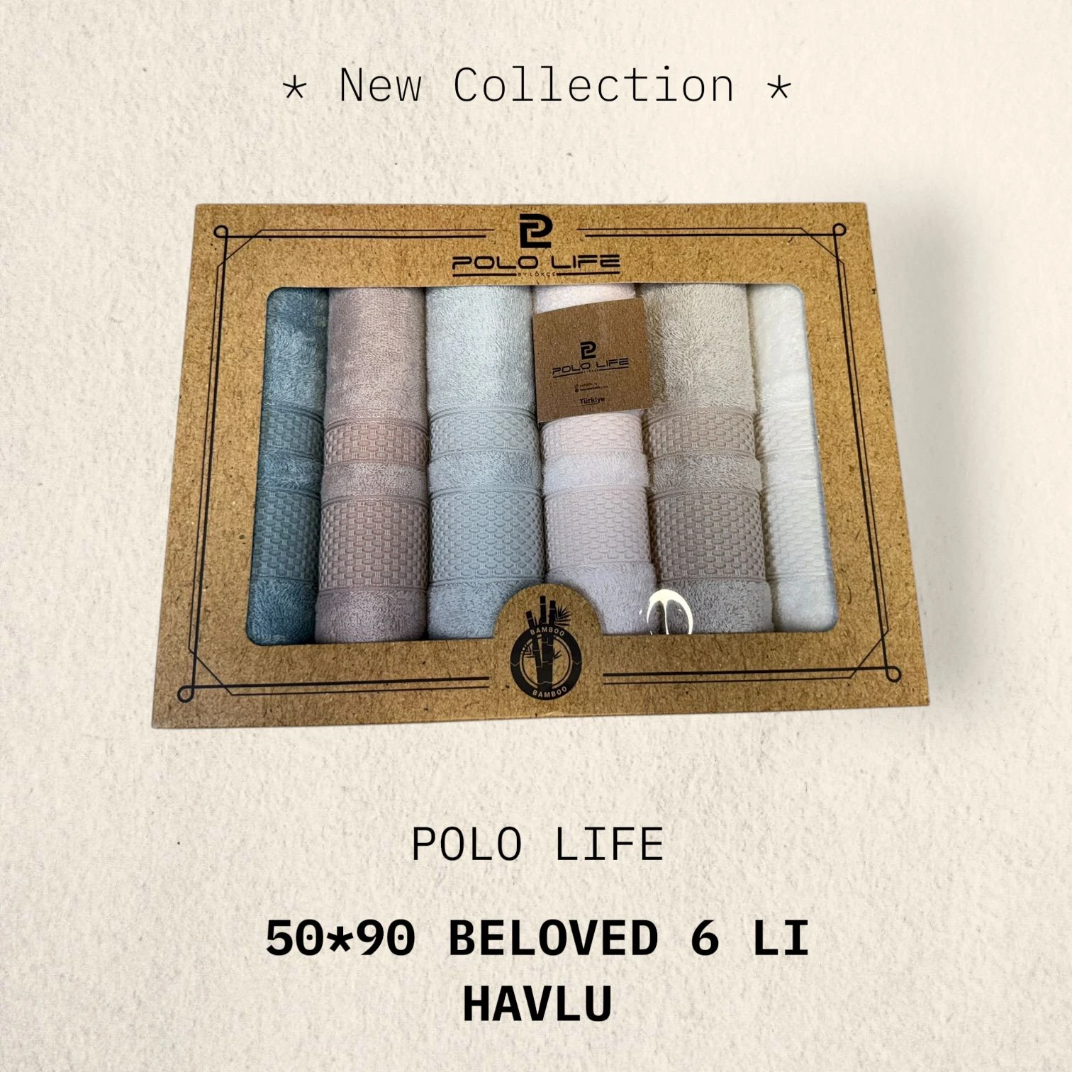 POLOLİFE 50*90 6 LI BAMBU BELOVED HAVLU
