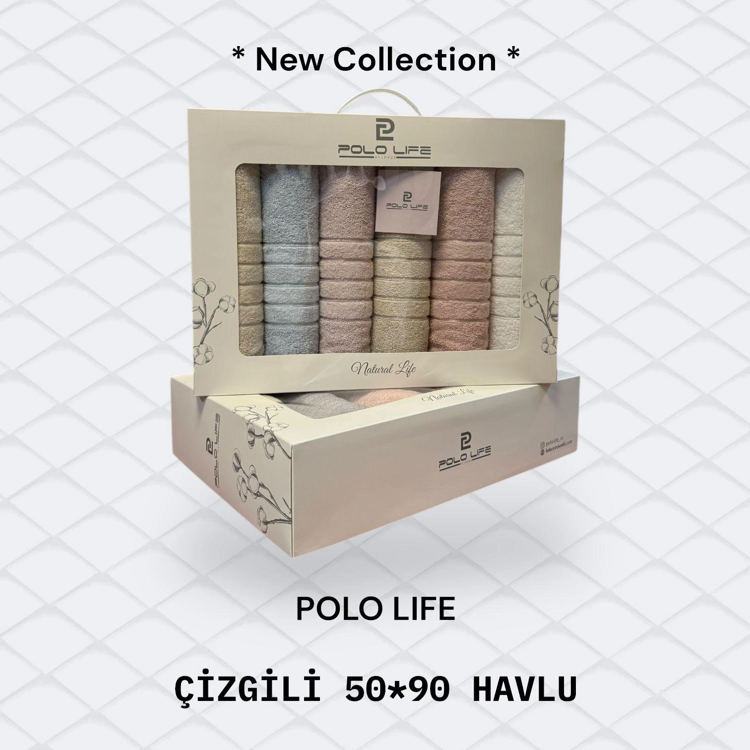POLOLİFE 50*90 6 LI ÇİZGİLİ HAVLU