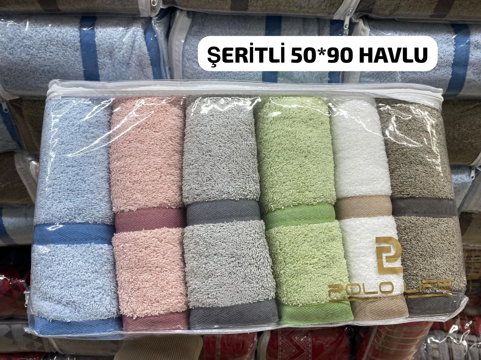 POLOLİFE 50*90 RİNG ŞERİTLİ 6 LI HAVLU