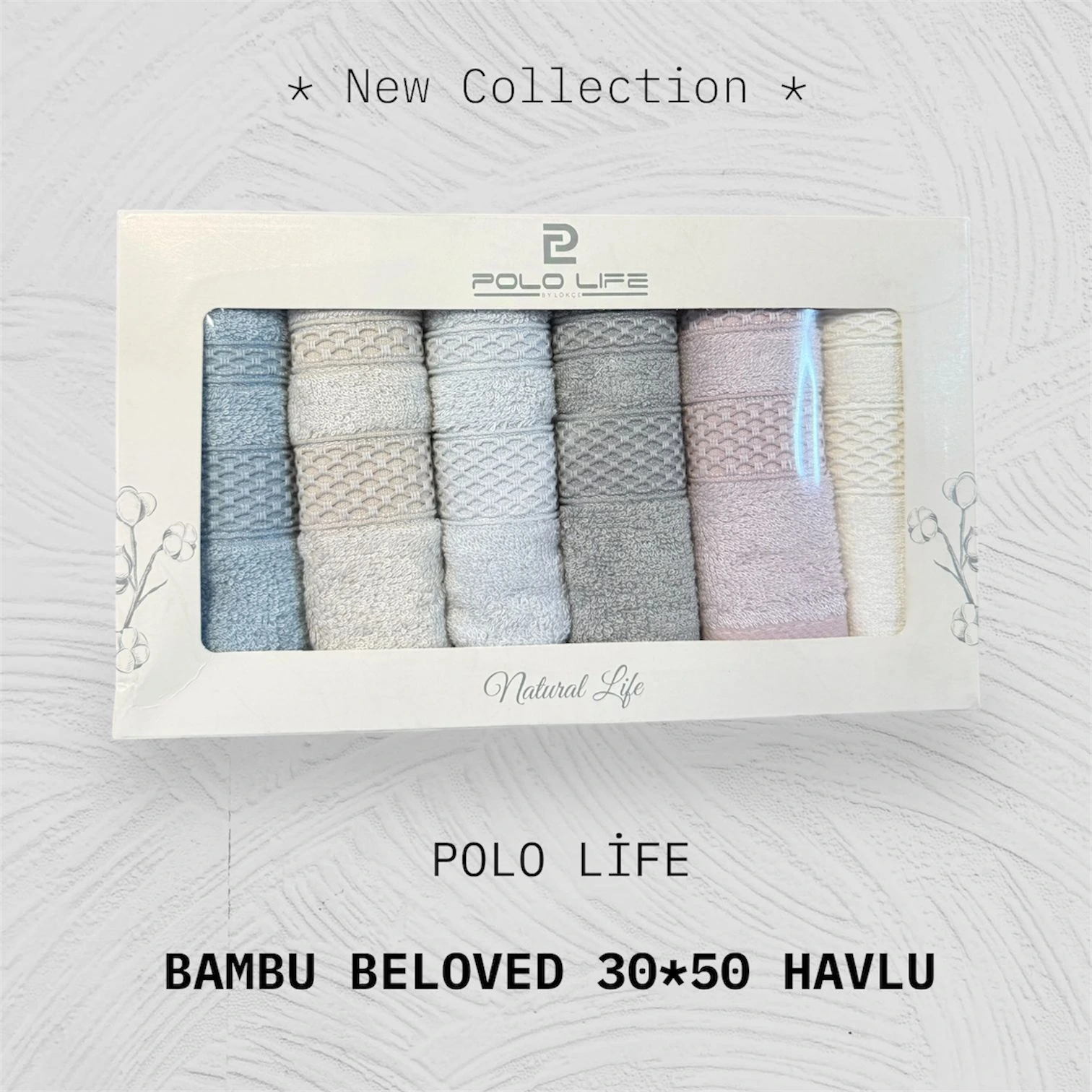 POLOLİFE 30*50 6 LI BAMBU BELOVED MUTFAK HAVLUSU