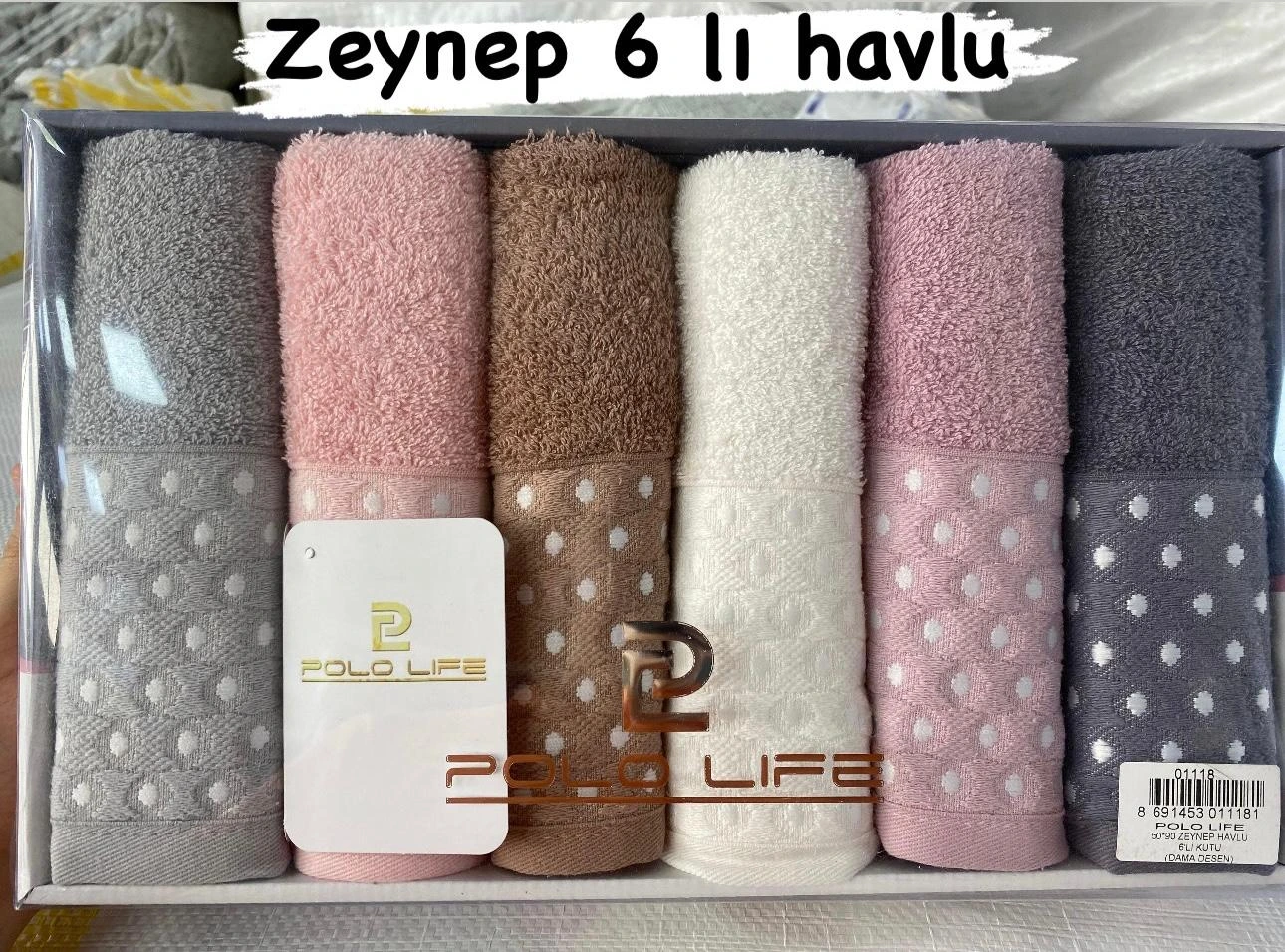 POLOLİFE 50*90 ZEYNEP 6 LI HAVLU