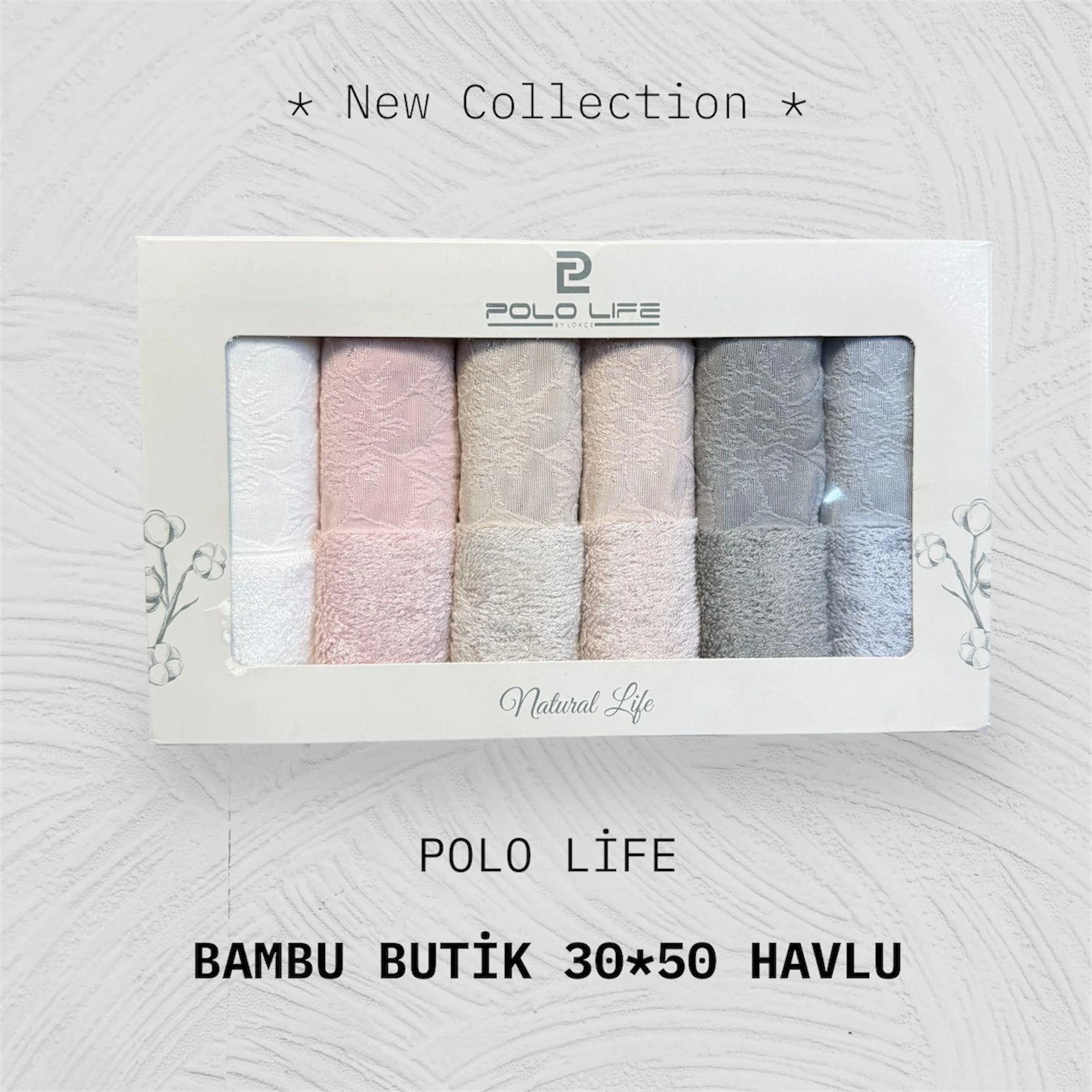 POLOLİFE 30*50 6 LI BAMBU BUTİK MUTFAK HAVLUSU